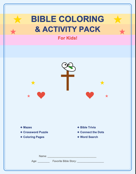 Printable Bible Coloring & Activity Pack