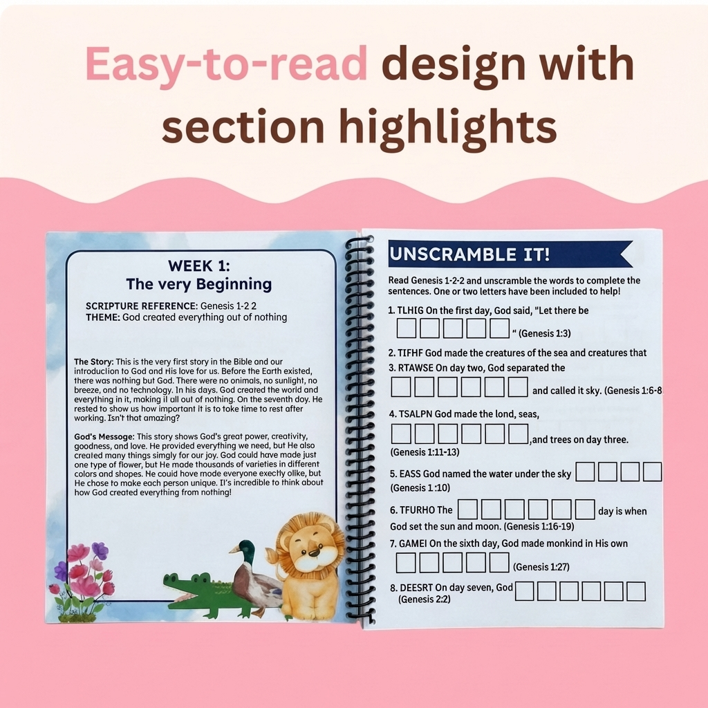 Kids Bible Study Workbook